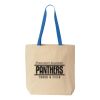 Natural Tote with Contrast-Color Handles Thumbnail
