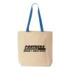 Natural Tote with Contrast-Color Handles Thumbnail