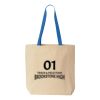 Natural Tote with Contrast-Color Handles Thumbnail