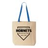 Natural Tote with Contrast-Color Handles Thumbnail