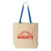 Natural Tote with Contrast-Color Handles Thumbnail
