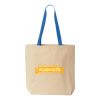 Natural Tote with Contrast-Color Handles Thumbnail