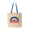Natural Tote with Contrast-Color Handles Thumbnail