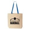 Natural Tote with Contrast-Color Handles Thumbnail