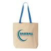 Natural Tote with Contrast-Color Handles Thumbnail