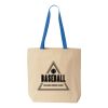 Natural Tote with Contrast-Color Handles Thumbnail