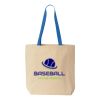 Natural Tote with Contrast-Color Handles Thumbnail