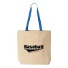 Natural Tote with Contrast-Color Handles Thumbnail