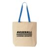 Natural Tote with Contrast-Color Handles Thumbnail
