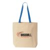 Natural Tote with Contrast-Color Handles Thumbnail