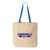 Natural Tote with Contrast-Color Handles Thumbnail