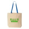 Natural Tote with Contrast-Color Handles Thumbnail