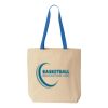Natural Tote with Contrast-Color Handles Thumbnail