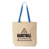 Natural Tote with Contrast-Color Handles Thumbnail
