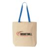 Natural Tote with Contrast-Color Handles Thumbnail
