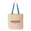 Natural Tote with Contrast-Color Handles Thumbnail