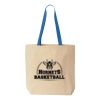 Natural Tote with Contrast-Color Handles Thumbnail