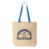 Natural Tote with Contrast-Color Handles Thumbnail