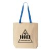 Natural Tote with Contrast-Color Handles Thumbnail