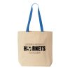 Natural Tote with Contrast-Color Handles Thumbnail