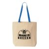 Natural Tote with Contrast-Color Handles Thumbnail