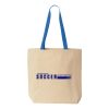 Natural Tote with Contrast-Color Handles Thumbnail