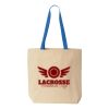 Natural Tote with Contrast-Color Handles Thumbnail
