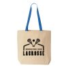 Natural Tote with Contrast-Color Handles Thumbnail