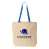 Natural Tote with Contrast-Color Handles Thumbnail