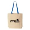 Natural Tote with Contrast-Color Handles Thumbnail