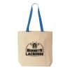 Natural Tote with Contrast-Color Handles Thumbnail