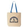 Natural Tote with Contrast-Color Handles Thumbnail