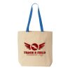 Natural Tote with Contrast-Color Handles Thumbnail