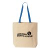 Natural Tote with Contrast-Color Handles Thumbnail