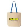 Natural Tote with Contrast-Color Handles Thumbnail