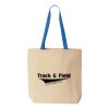 Natural Tote with Contrast-Color Handles Thumbnail