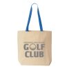 Natural Tote with Contrast-Color Handles Thumbnail