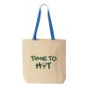 Natural Tote with Contrast-Color Handles Thumbnail