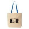 Natural Tote with Contrast-Color Handles Thumbnail
