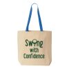Natural Tote with Contrast-Color Handles Thumbnail