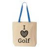 Natural Tote with Contrast-Color Handles Thumbnail