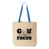 Natural Tote with Contrast-Color Handles Thumbnail
