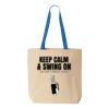 Natural Tote with Contrast-Color Handles Thumbnail