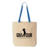 Natural Tote with Contrast-Color Handles Thumbnail