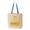 Natural Tote with Contrast-Color Handles Thumbnail