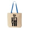 Natural Tote with Contrast-Color Handles Thumbnail