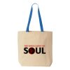 Natural Tote with Contrast-Color Handles Thumbnail