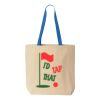 Natural Tote with Contrast-Color Handles Thumbnail