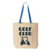 Natural Tote with Contrast-Color Handles Thumbnail