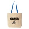 Natural Tote with Contrast-Color Handles Thumbnail